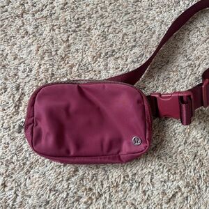 lululemon Burgundy Belt Bag
